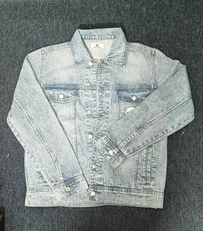 Light wash denim jacket made in Bangladesh