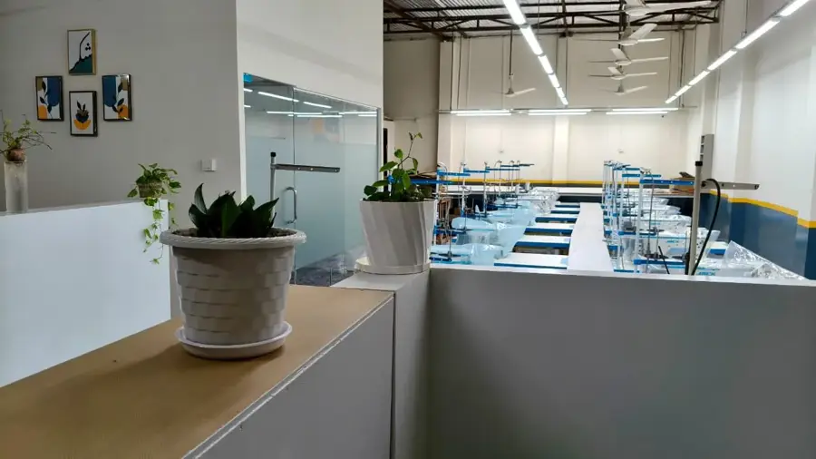 Shestar office and sampling area in Dhaka